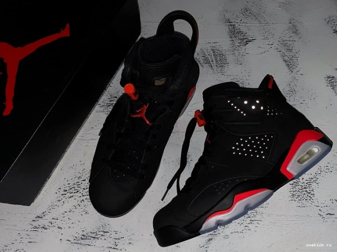 Rep Onekick Jordan Retro 6 Air Infrared OG 384664-060 Black 0809